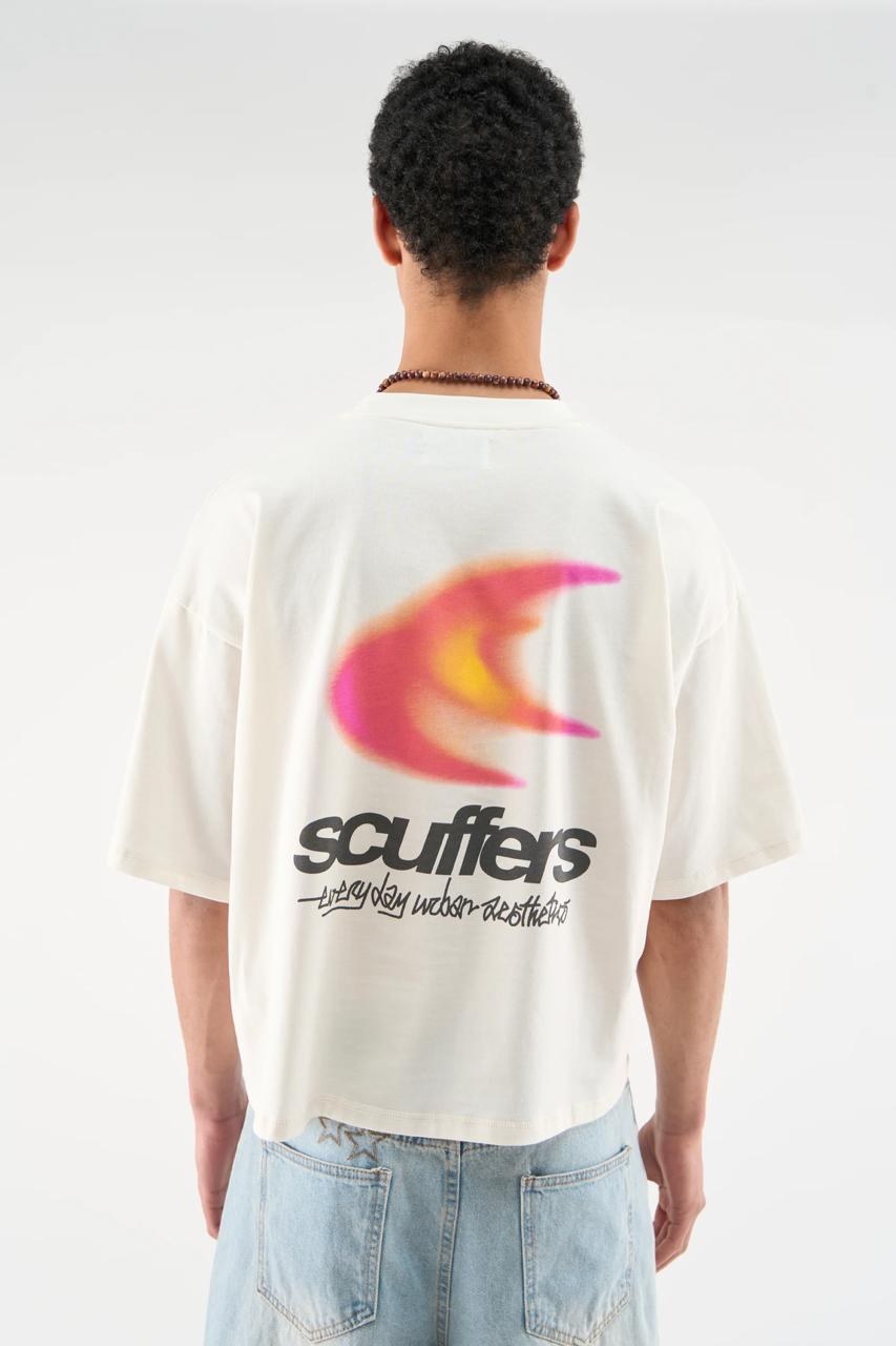 T-shirt blanc oversize Scuffers graphique dos