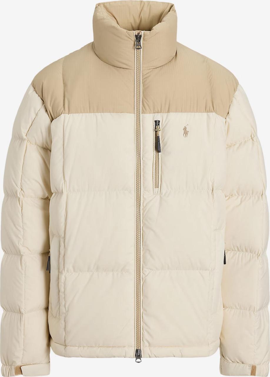 Doudoune Polo Ralph Lauren bicolore beige et crème