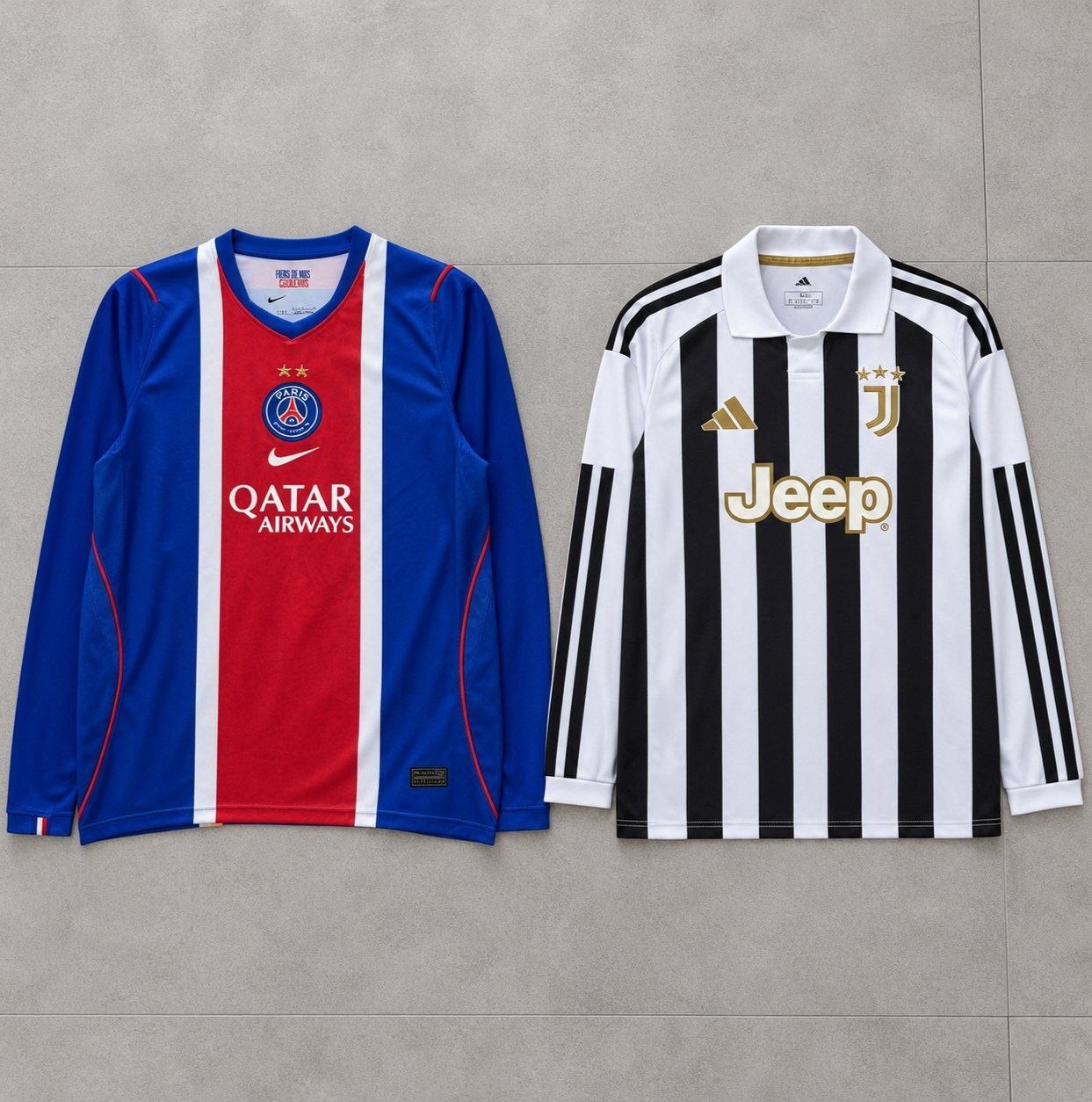 T-shirts football Manches longues