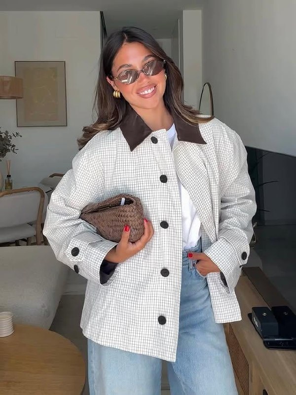 Veste Cuadros Elegante