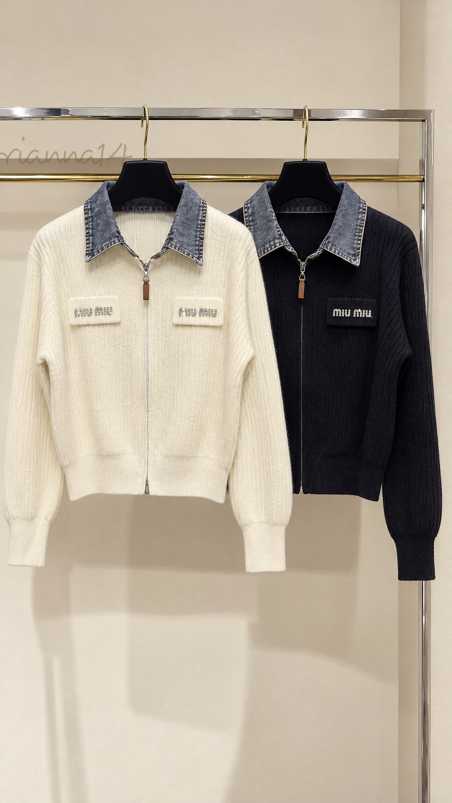 Miu Miu Pull Cremallera