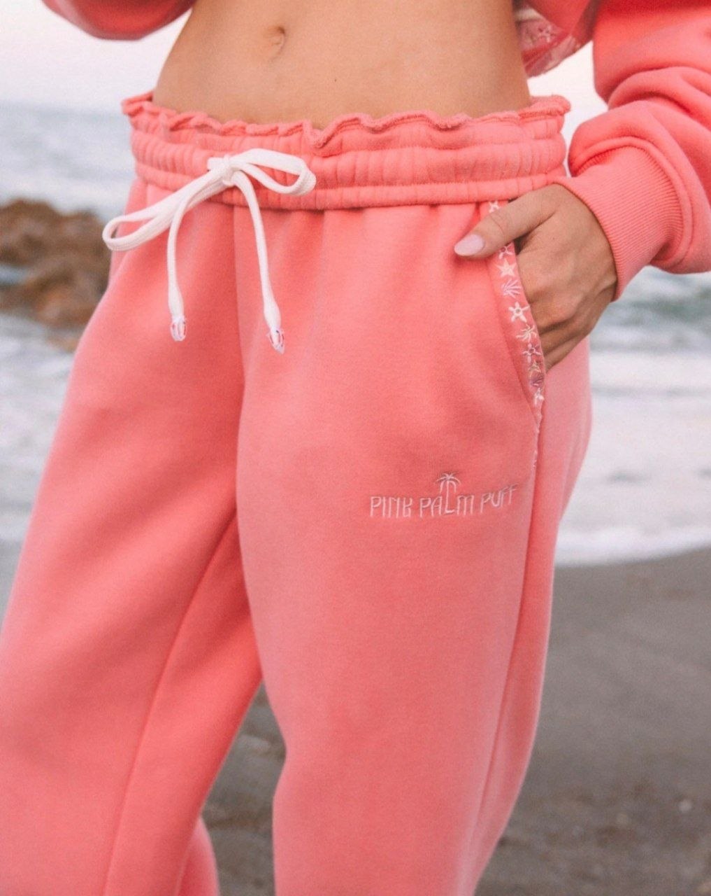 Pantalon Pink Palm Puff