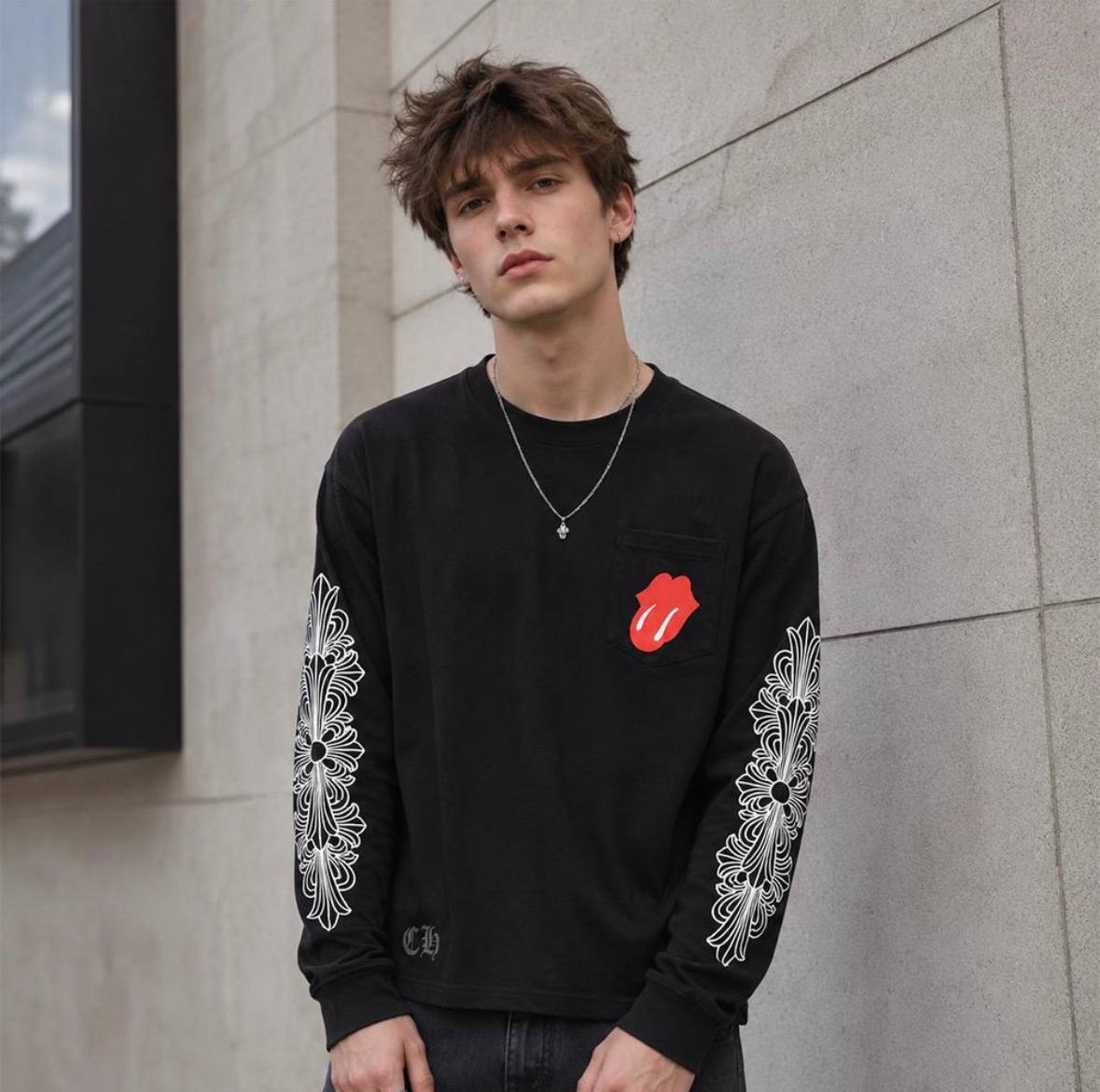 T-shirt Manches Longues Chrome Hearts X Rolling Stones