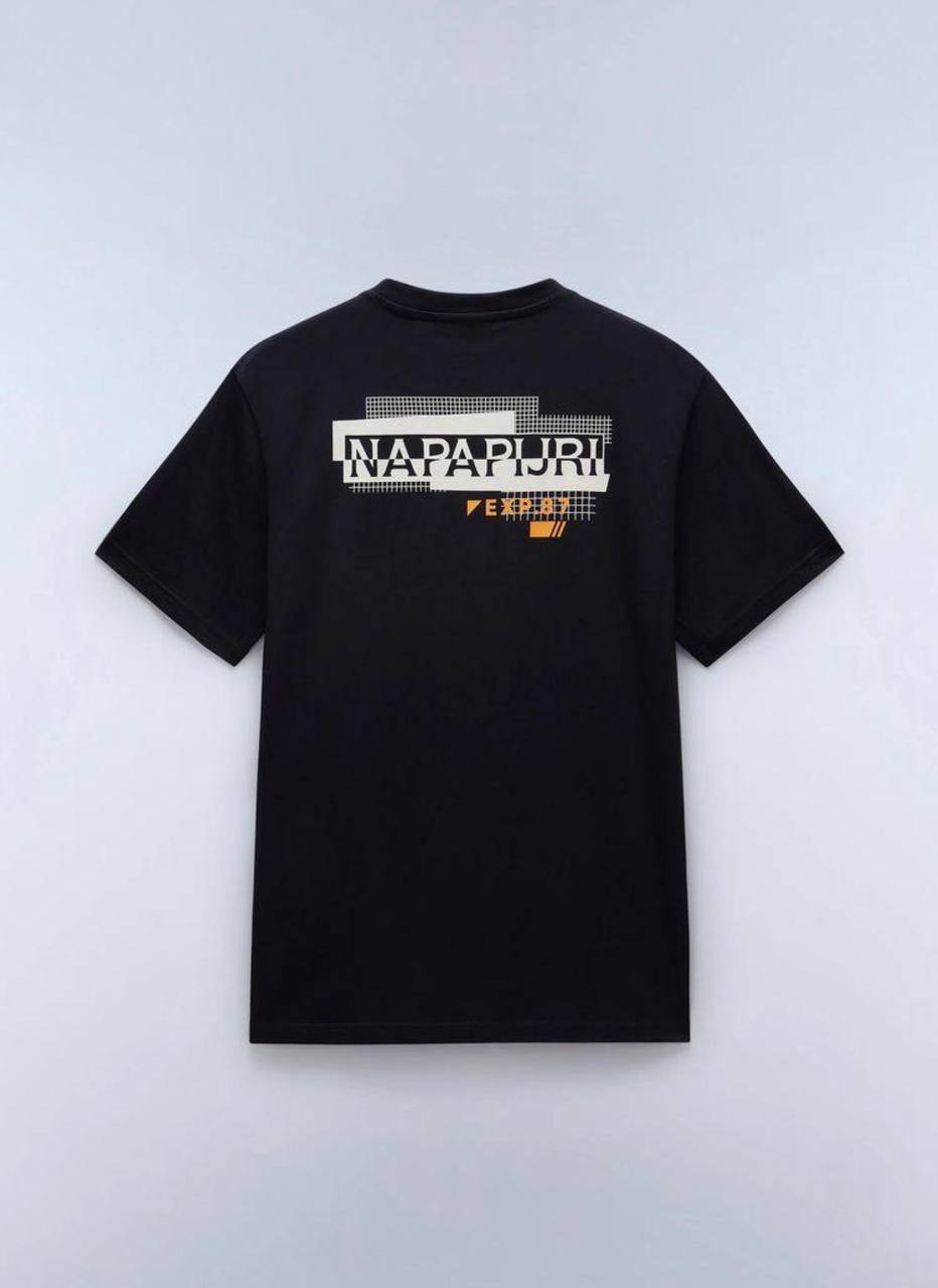 T-shirt Napapijri noir imprimé au dos