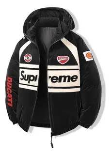 Doudoune à capuche Supreme x Ducati noire