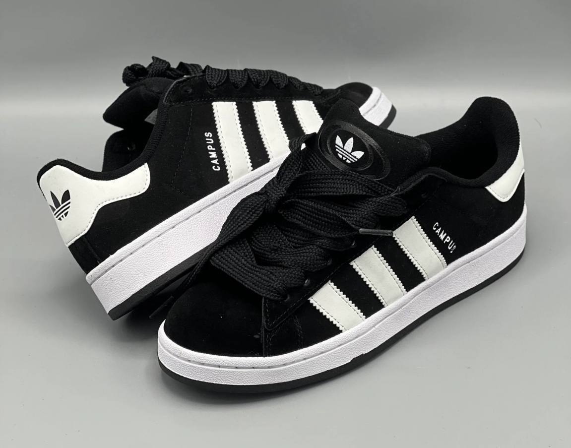 Baskets Adidas Campus 00s en daim noir et blanc