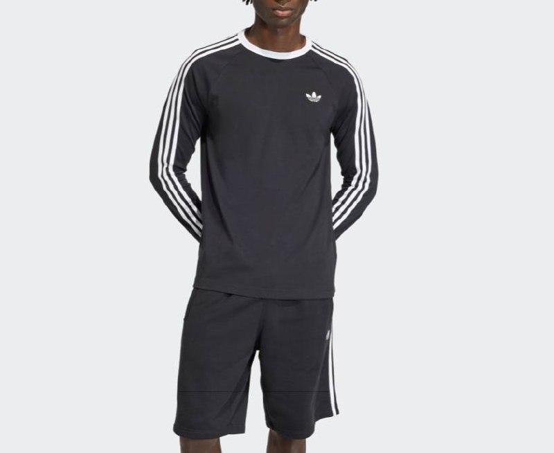 Ensemble t-shirt manches longues et short Adidas noir