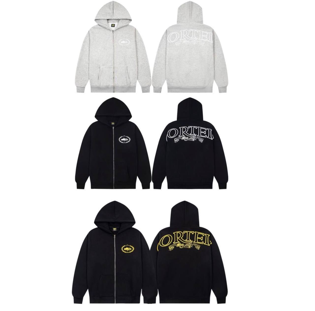 Sweats à capuche zippés Corteiz avec logo brodé