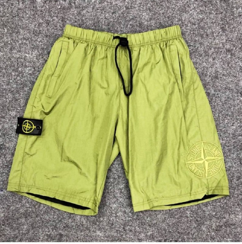 Short de bain Stone Island en nylon vert anis