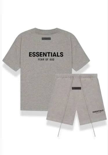 Ensemble t-shirt et short Essentials Fear of God gris