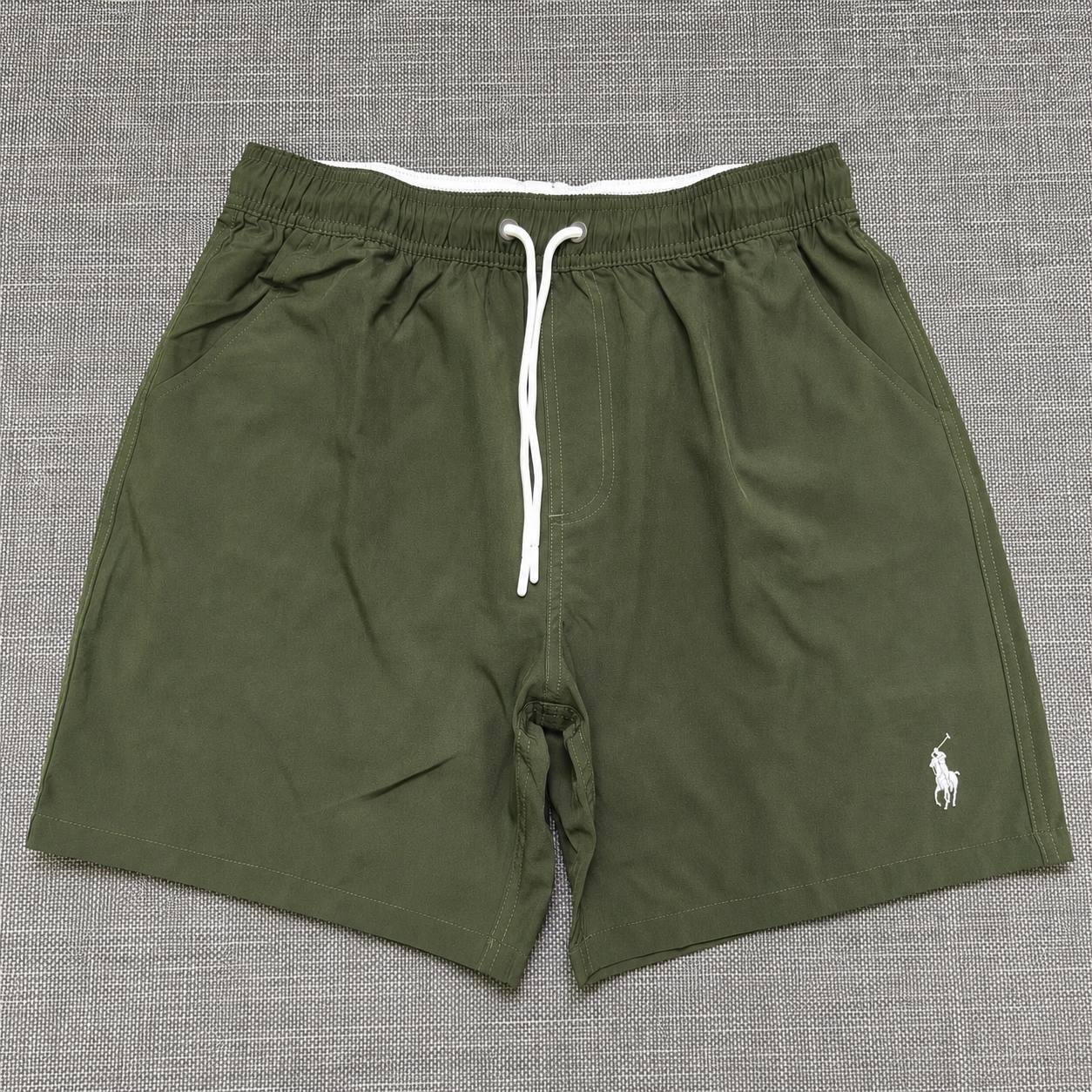 Short de bain Ralph Lauren kaki à logo
