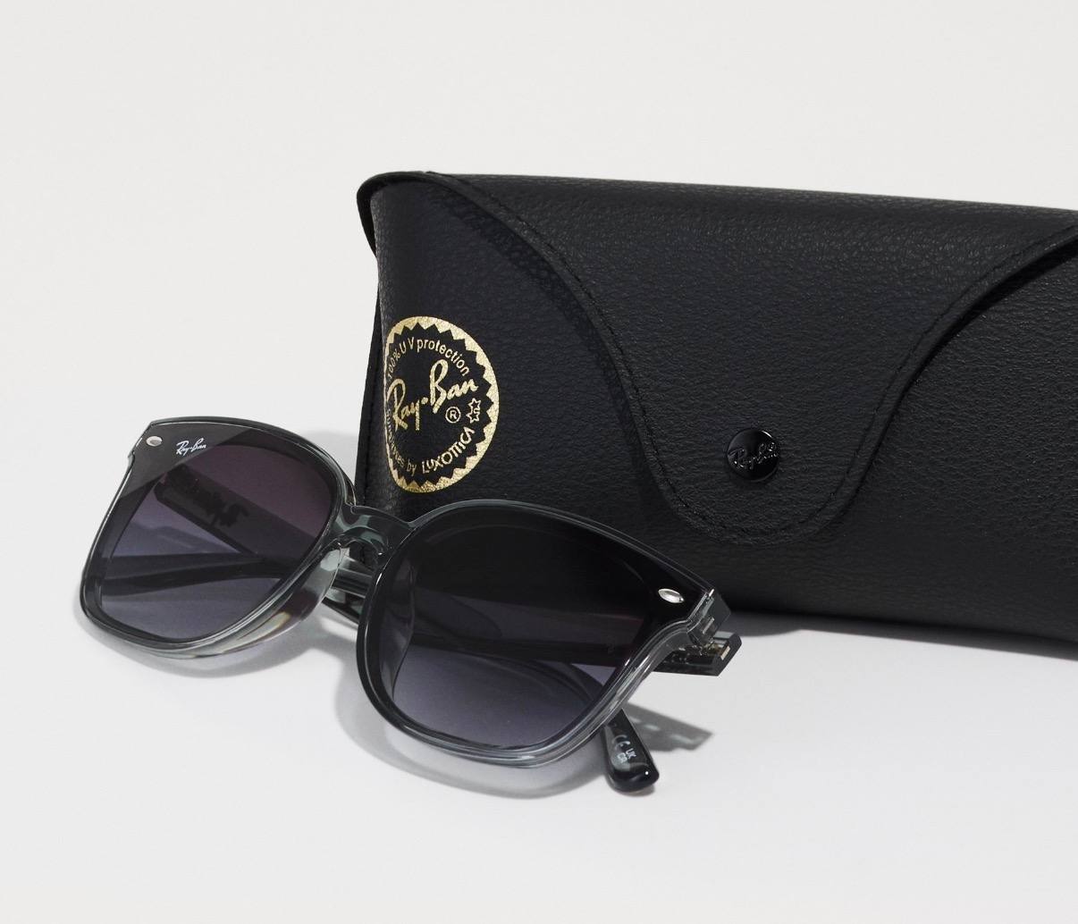 Lunettes de soleil Ray-Ban monture transparente