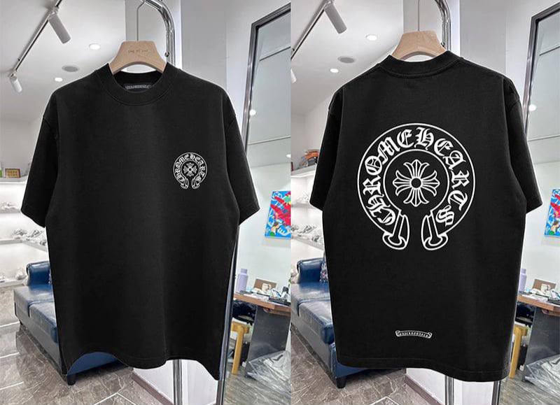 T-shirt Chrome Hearts noir motif fer à cheval