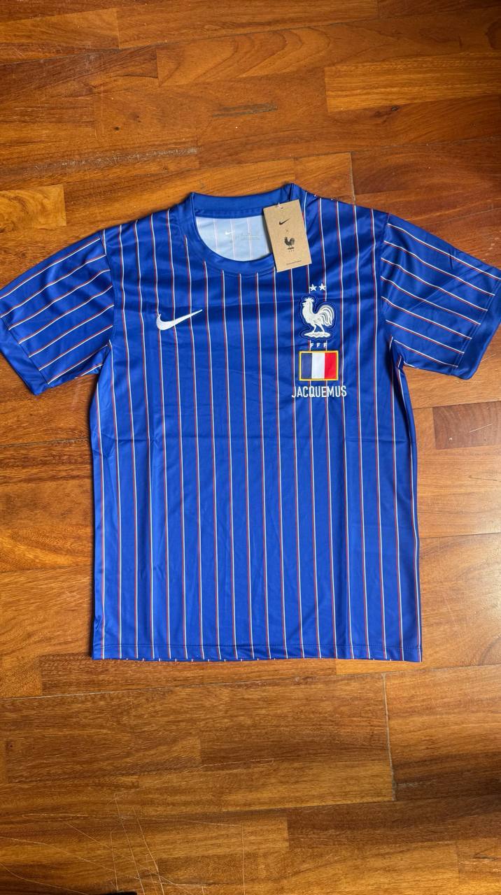Maillot Nike x Jacquemus France rayé bleu